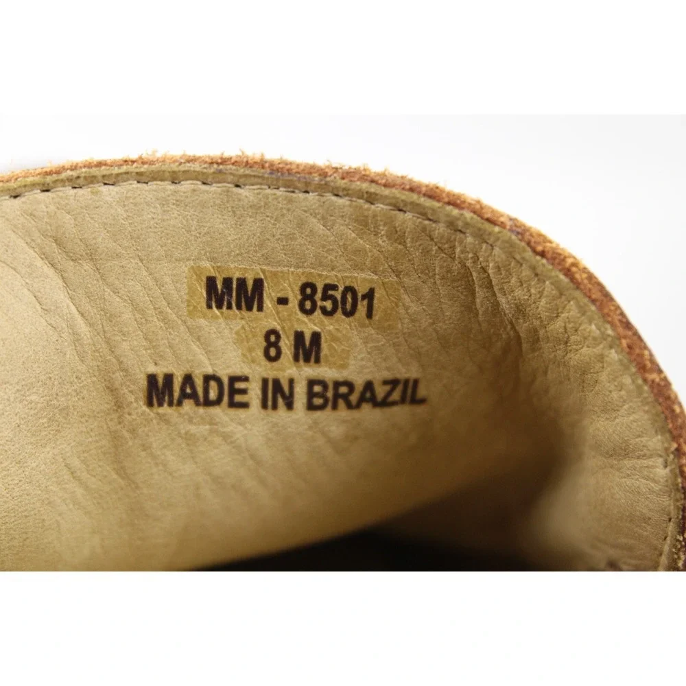 MASSIMO MATTEO SHOES 8 M‎ LIGHT BROWN LEATHER DRIVING LOAFERS MOCCASINS BRAZIL